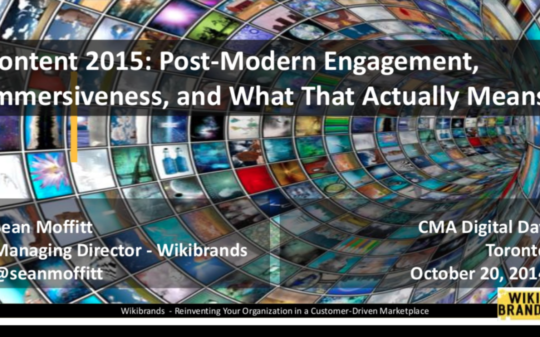 The Future of Content – Post-Modern Engagement, Immersiveness and What That Actually Means